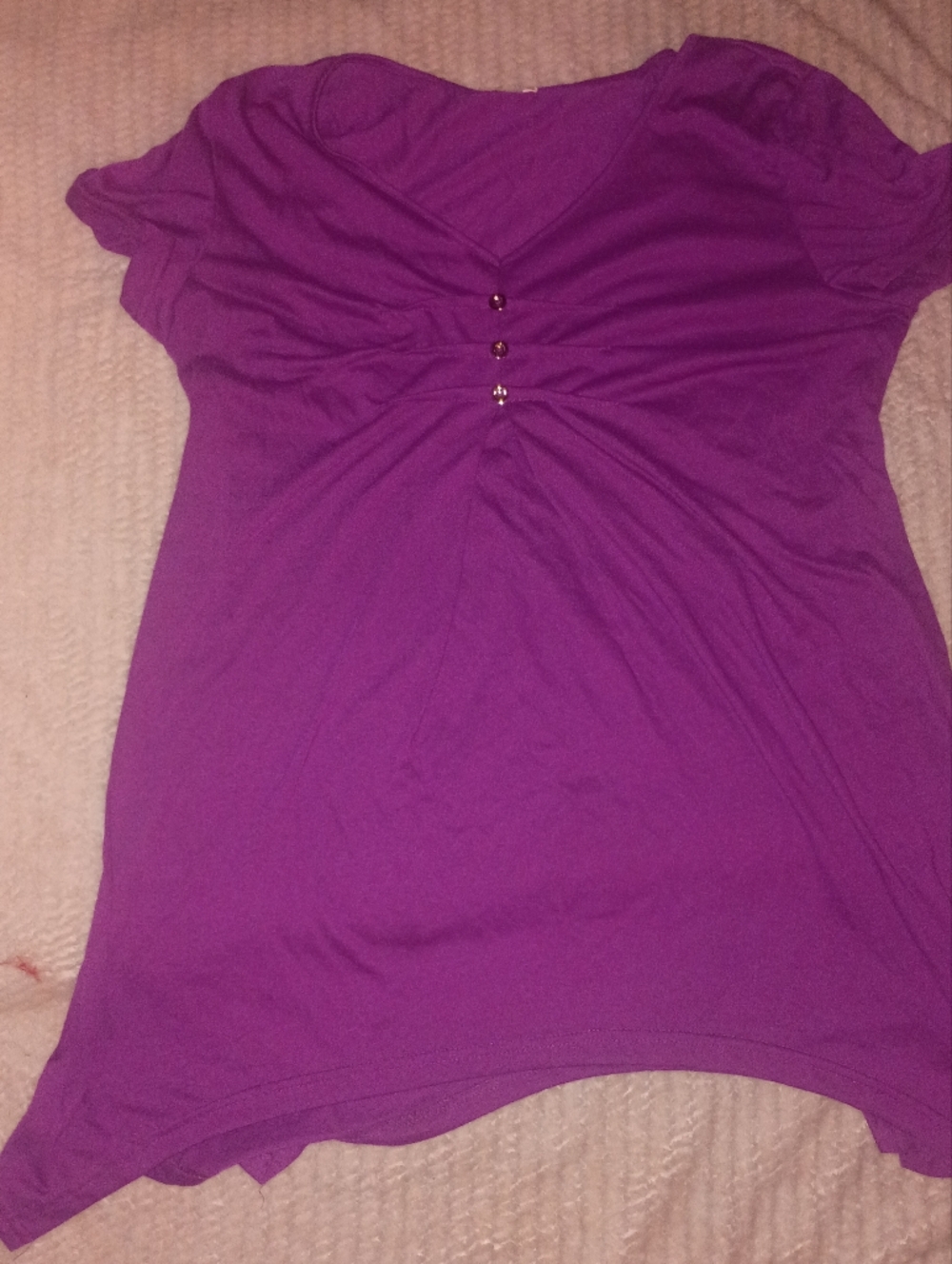 🎆Purple asymmetrical blouse